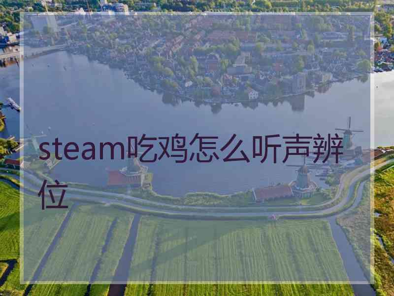 steam吃鸡怎么听声辨位