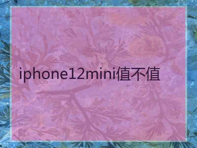 iphone12mini值不值