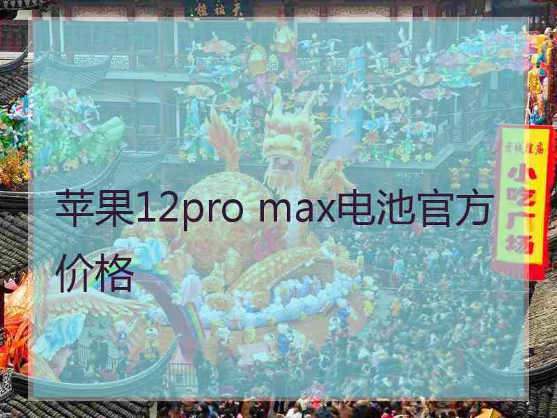 苹果12pro max电池官方价格