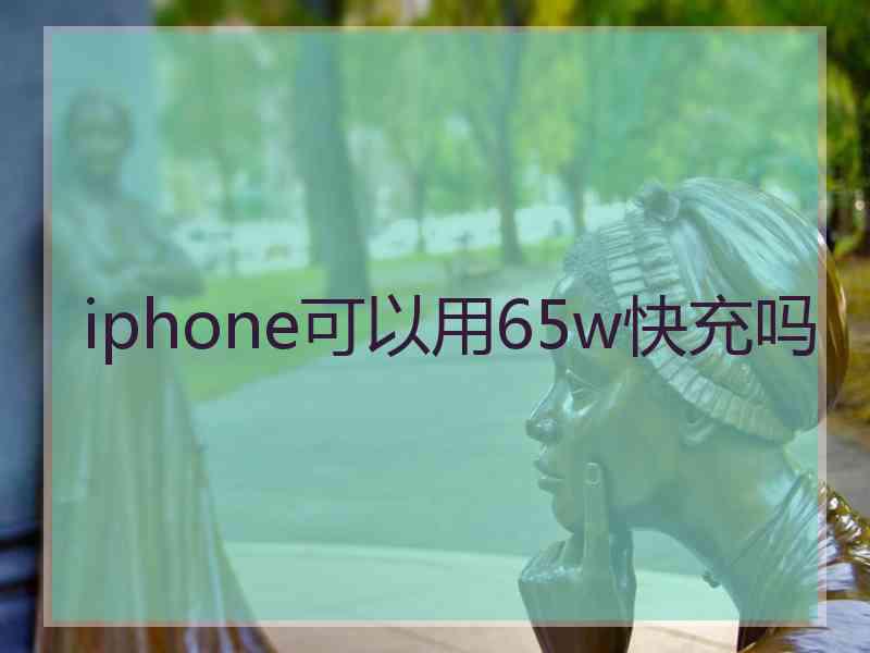 iphone可以用65w快充吗