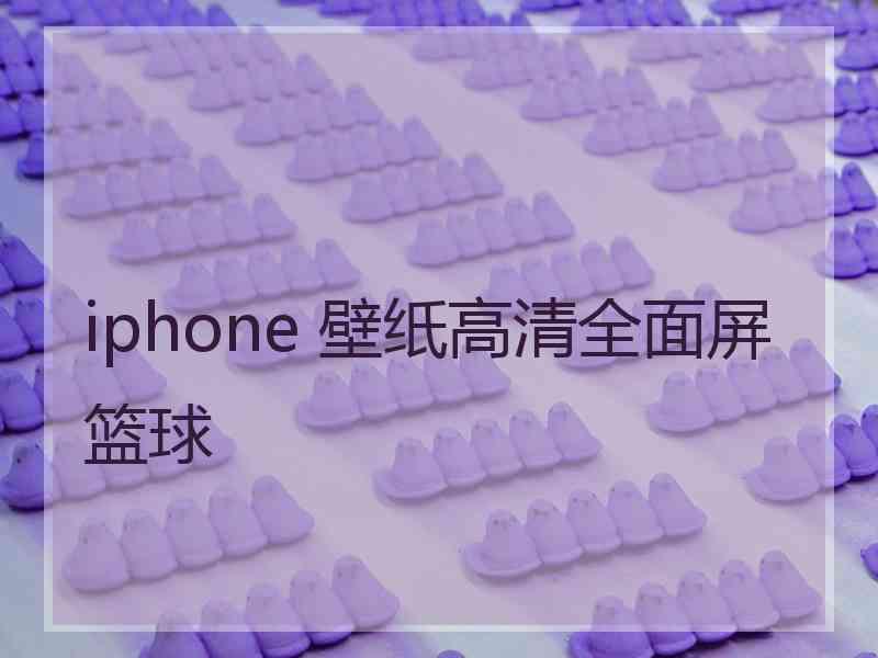 iphone 壁纸高清全面屏篮球