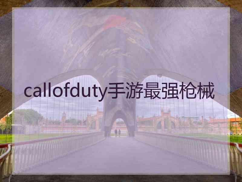 callofduty手游最强枪械