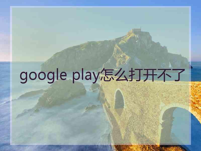 google play怎么打开不了