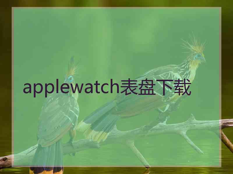 applewatch表盘下载