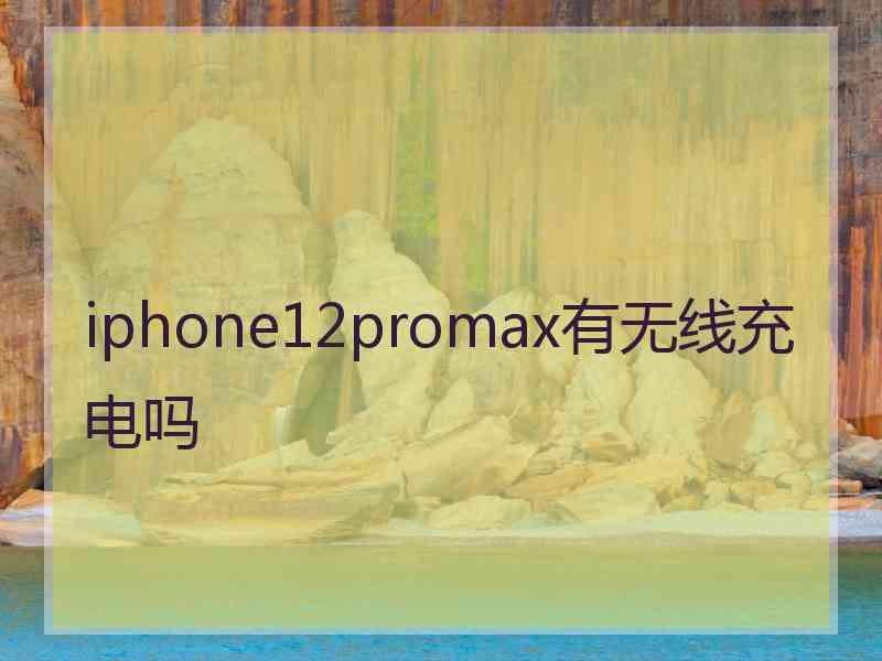 iphone12promax有无线充电吗