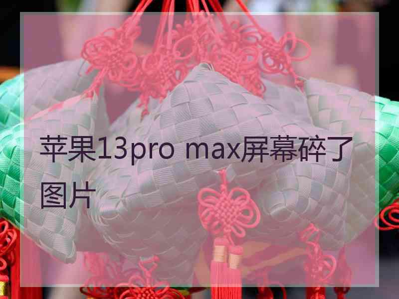 苹果13pro max屏幕碎了图片