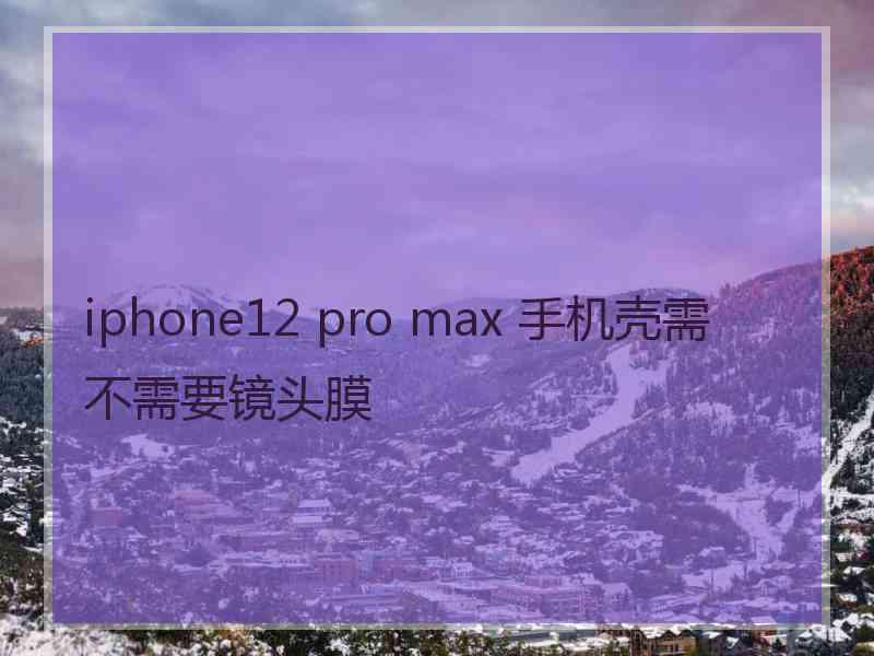 iphone12 pro max 手机壳需不需要镜头膜