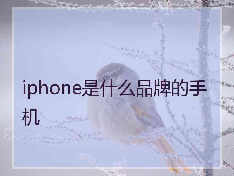 iphone是什么品牌的手机