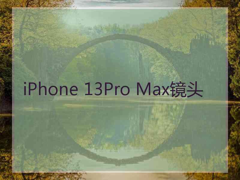 iPhone 13Pro Max镜头