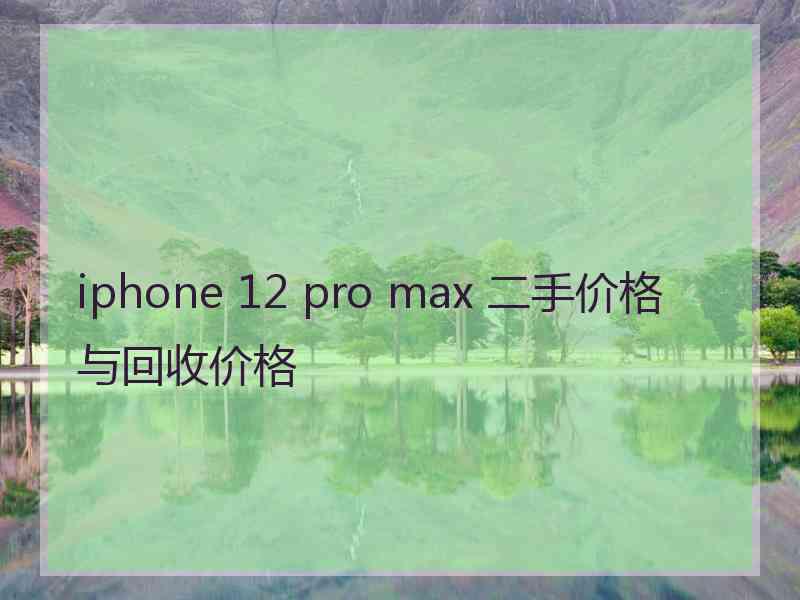 iphone 12 pro max 二手价格与回收价格