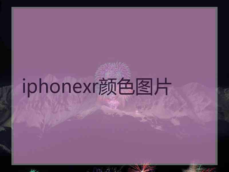 iphonexr颜色图片