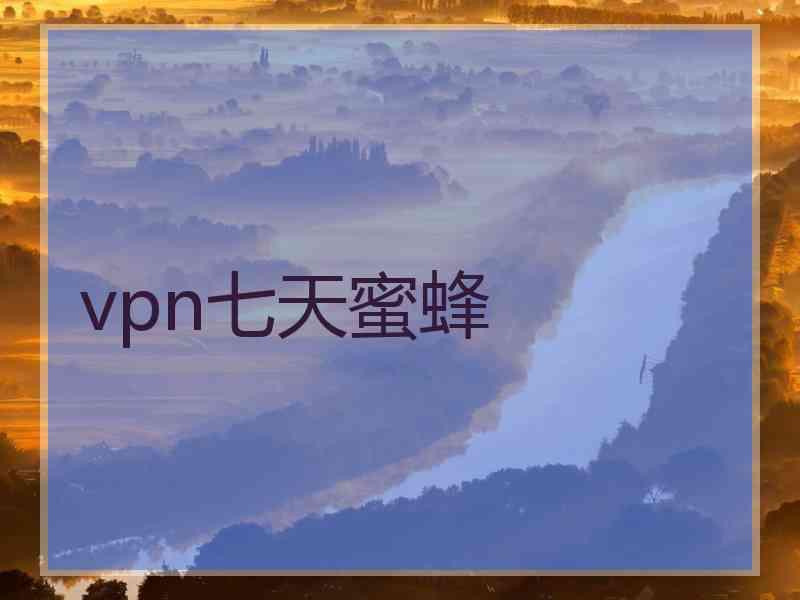 vpn七天蜜蜂