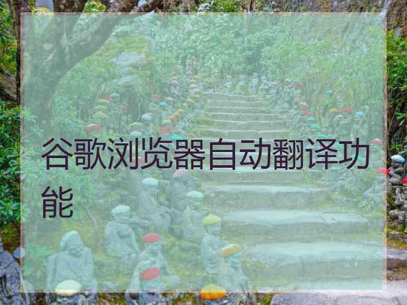 谷歌浏览器自动翻译功能