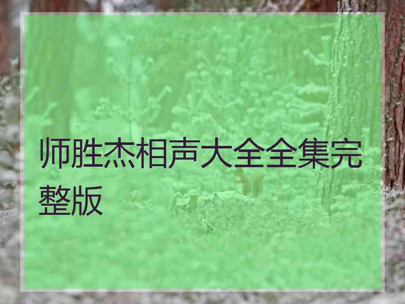 师胜杰相声大全全集完整版