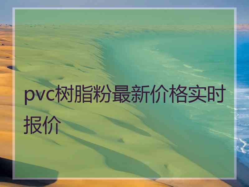 pvc树脂粉最新价格实时报价