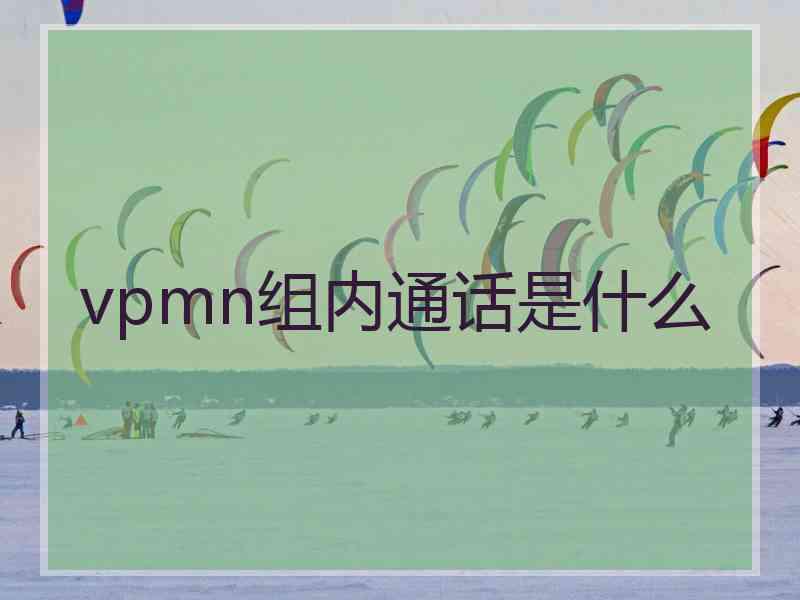 vpmn组内通话是什么