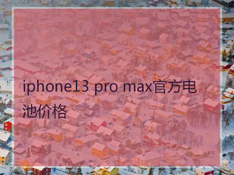 iphone13 pro max官方电池价格