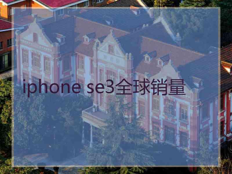 iphone se3全球销量