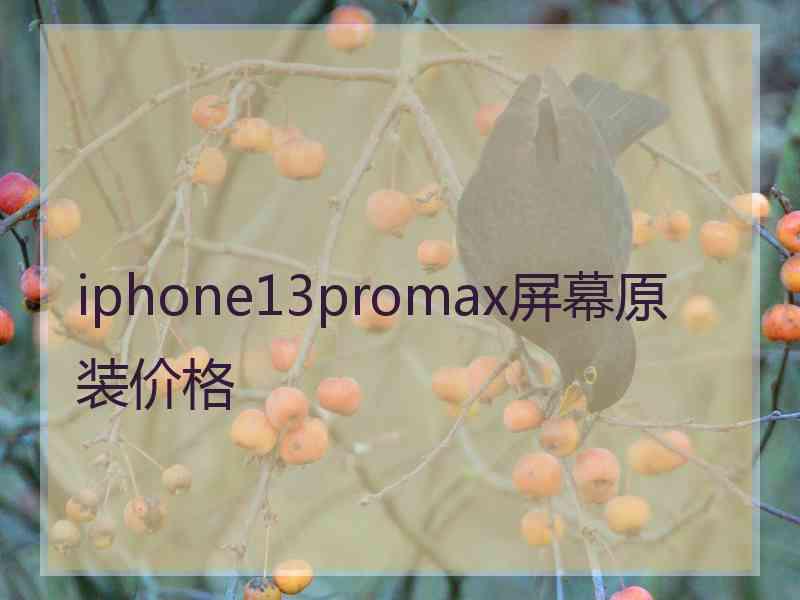 iphone13promax屏幕原装价格