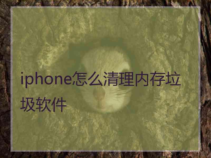 iphone怎么清理内存垃圾软件