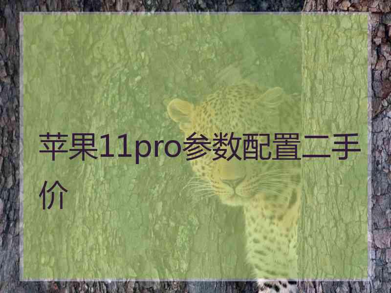 苹果11pro参数配置二手价