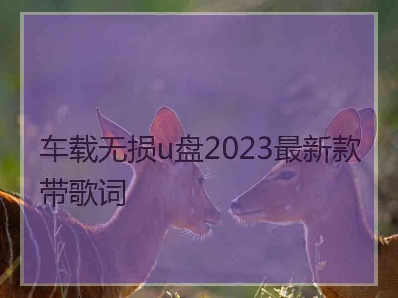 车载无损u盘2023最新款带歌词