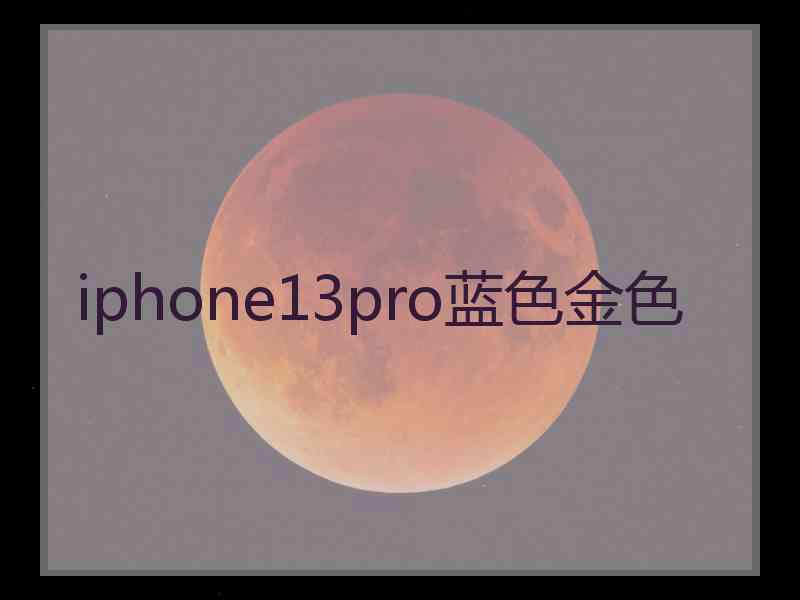 iphone13pro蓝色金色