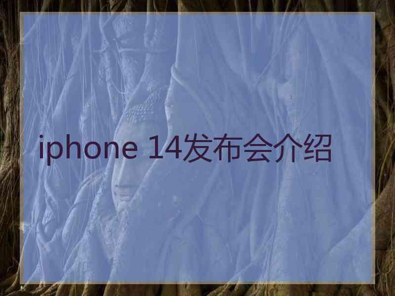 iphone 14发布会介绍