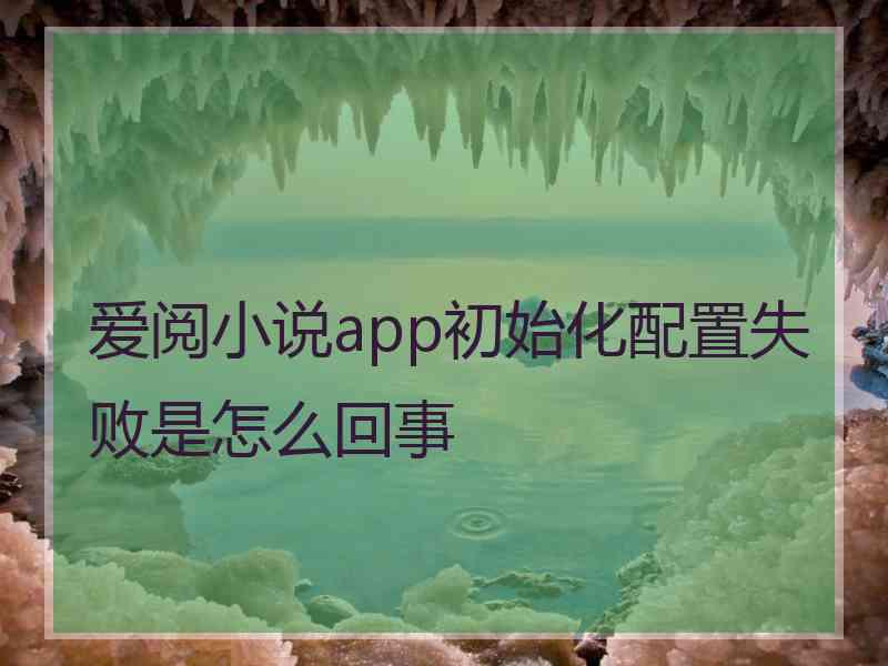 爱阅小说app初始化配置失败是怎么回事