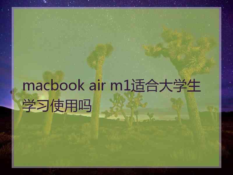 macbook air m1适合大学生学习使用吗