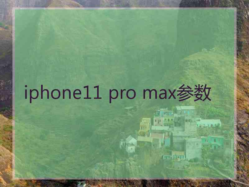 iphone11 pro max参数