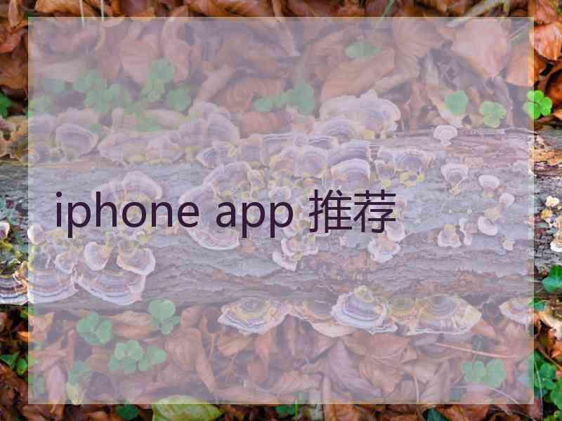 iphone app 推荐