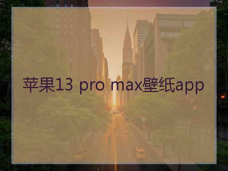 苹果13 pro max壁纸app