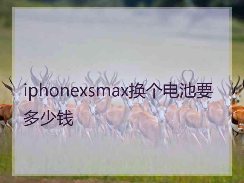 iphonexsmax换个电池要多少钱