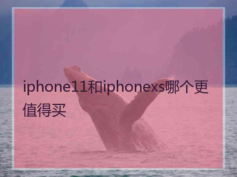 iphone11和iphonexs哪个更值得买