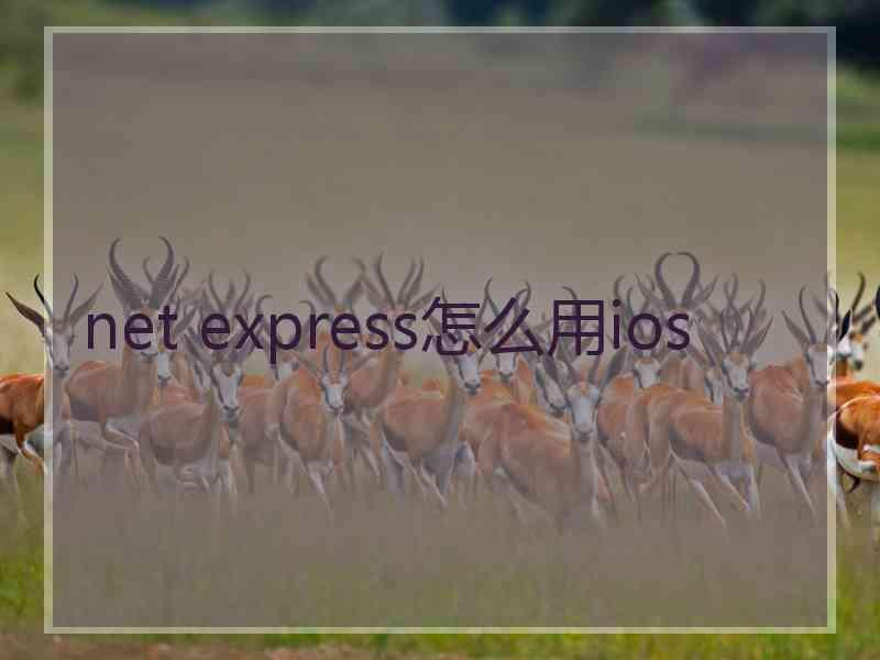 net express怎么用ios