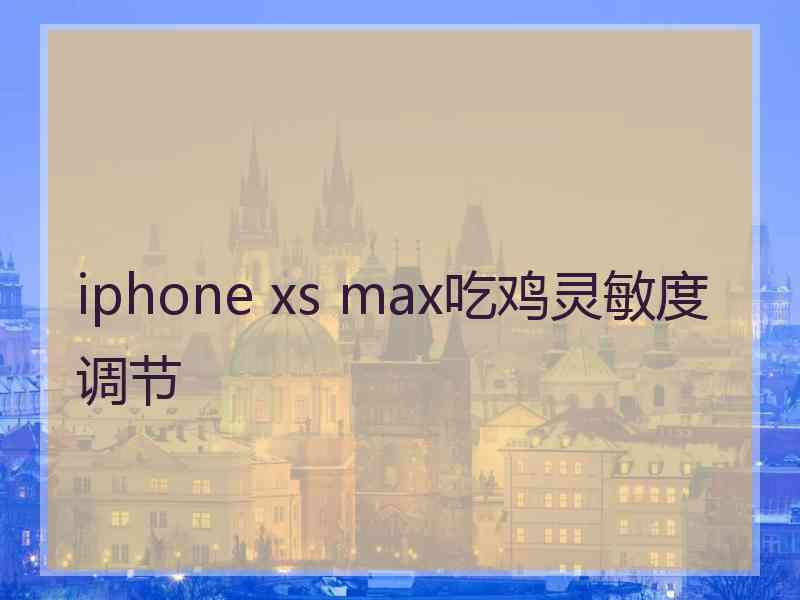 iphone xs max吃鸡灵敏度调节