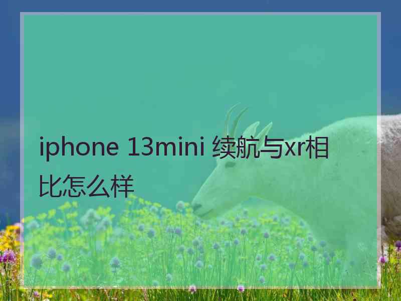 iphone 13mini 续航与xr相比怎么样