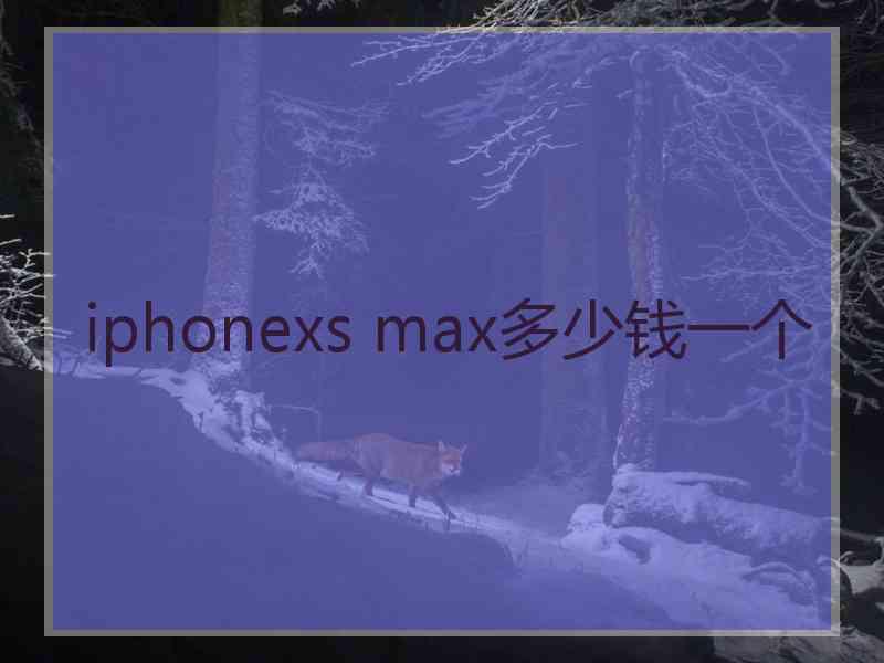 iphonexs max多少钱一个