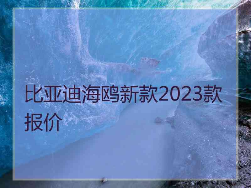 比亚迪海鸥新款2023款报价