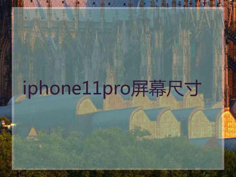 iphone11pro屏幕尺寸