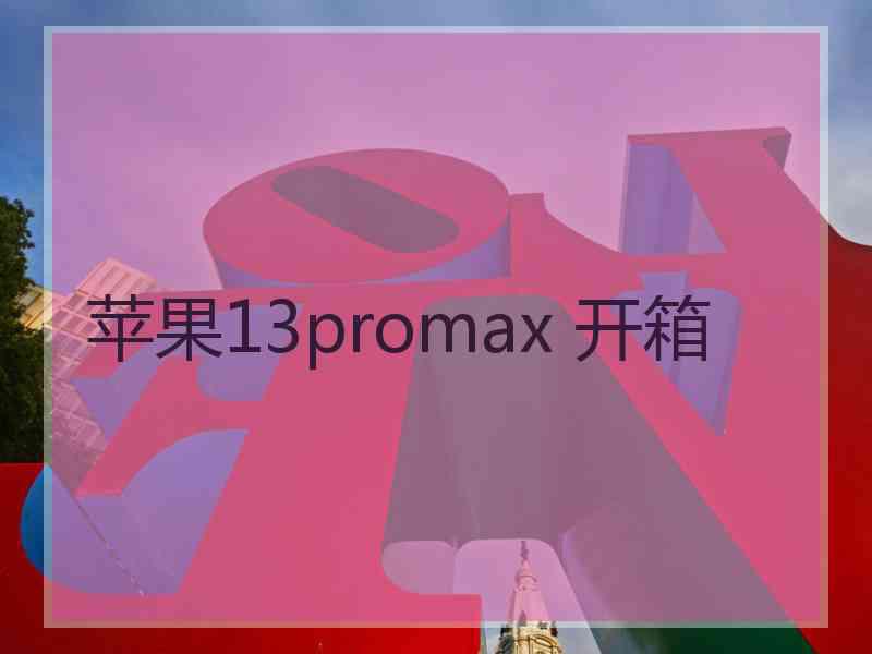 苹果13promax 开箱