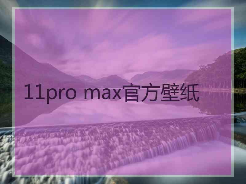 11pro max官方壁纸