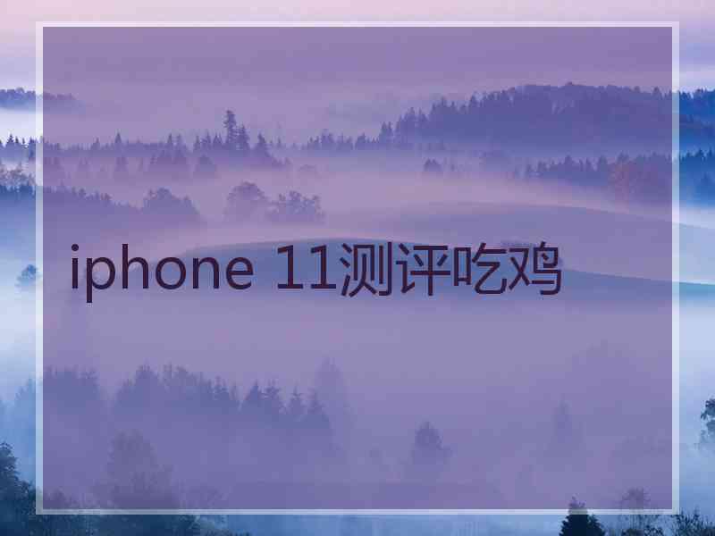 iphone 11测评吃鸡