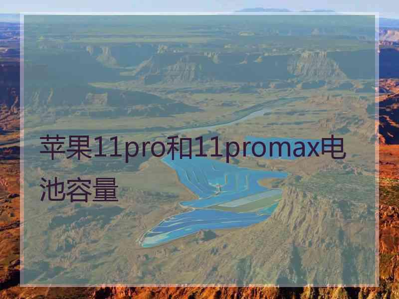 苹果11pro和11promax电池容量