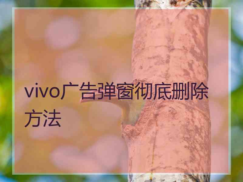 vivo广告弹窗彻底删除方法