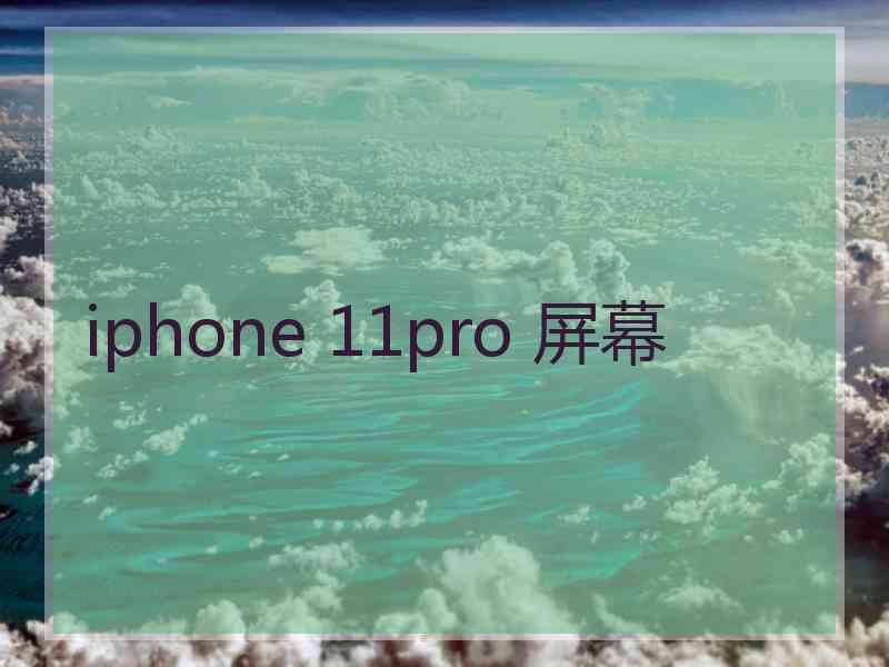 iphone 11pro 屏幕