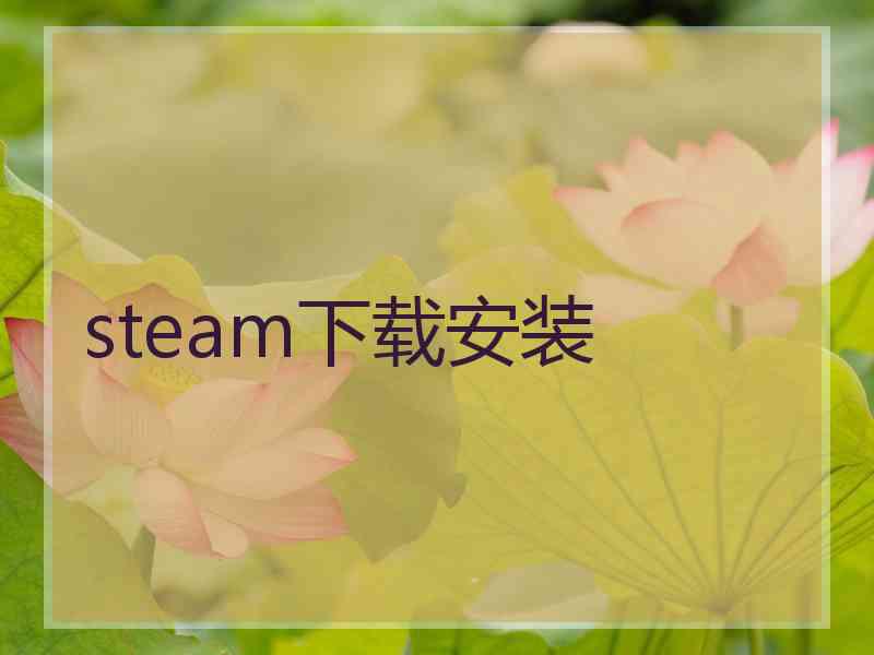 steam下载安装