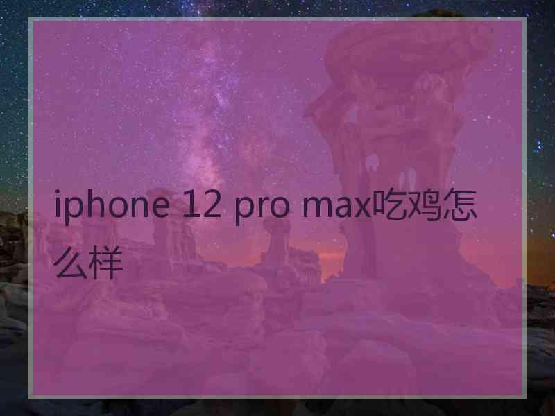 iphone 12 pro max吃鸡怎么样