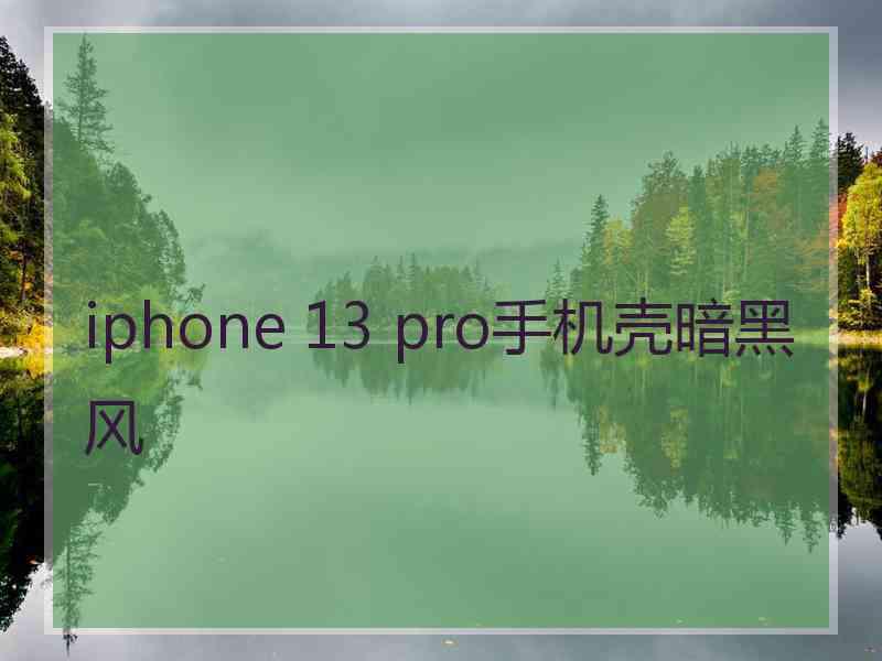 iphone 13 pro手机壳暗黑风